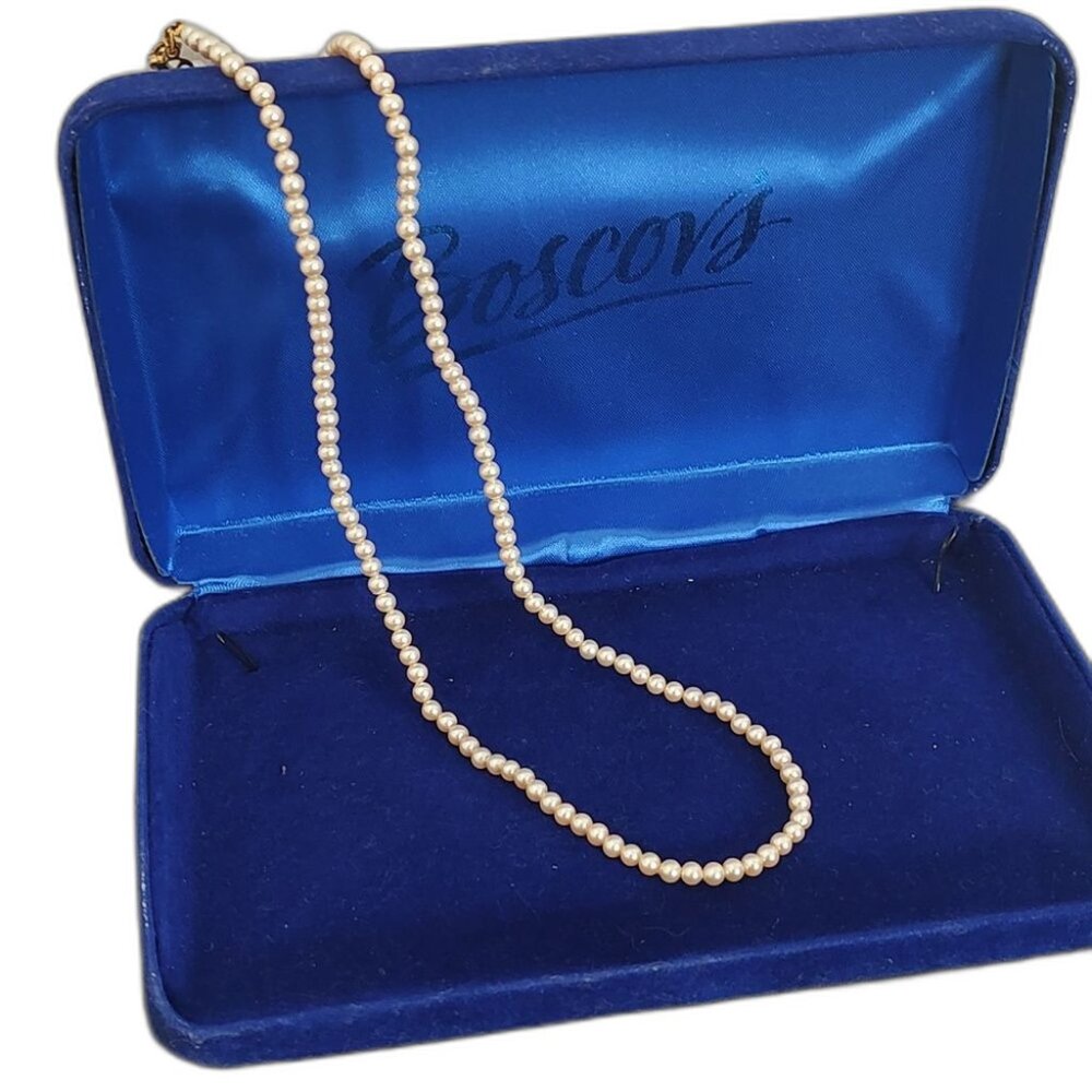 14k GF Pearls Vintage Genuine Classic Freshwater Pearl Necklace 20"